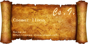Csemez Ilona névjegykártya